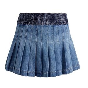 Alice + Olivia Mera denim mini skirt NWT